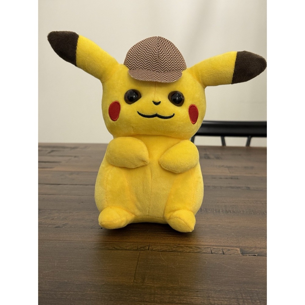 Pokemon Detective Pikachu Movie Plush Stuffed Toy 9" No Tag EUC